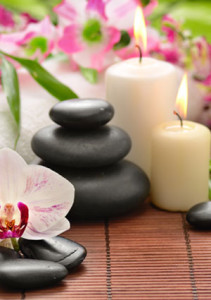 Massage in Lake Forest Candles and Flower