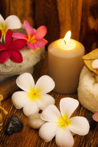 Massage in Mundelein Flowers and Candles
